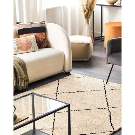 Dywan 200 x 200 cm beżowy MUTKI