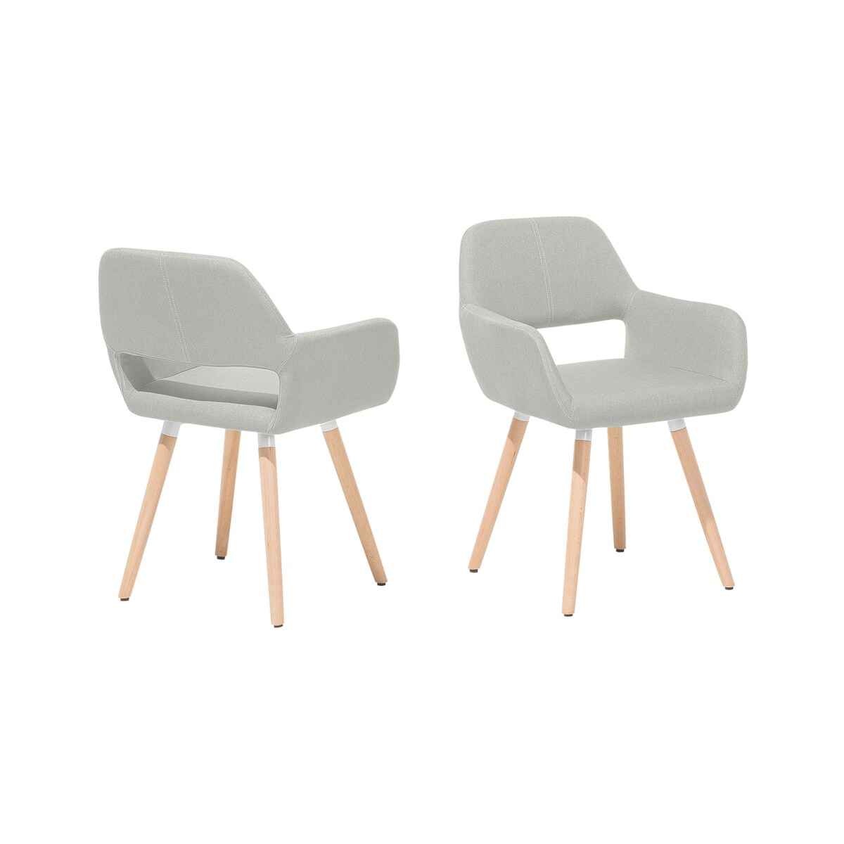 Zestaw 2 krzeseł do jadalni szary CHICAGO