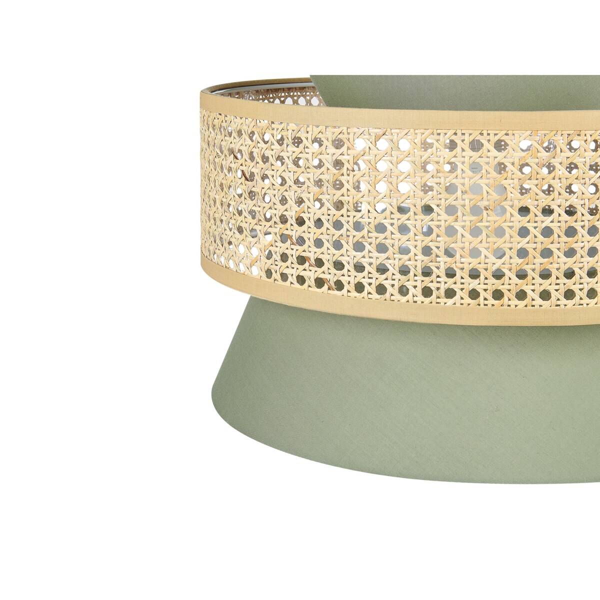 Lampa wisząca naturalna z zielonym LUYANO