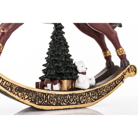 Figurka - koń na biegunach 18x17,5x4 cm CABALLO brązowy