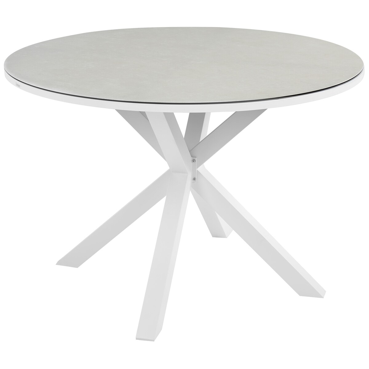 Stół ogrodowy MALETTO 120 cm 120 cm Szkło Beżowoszary