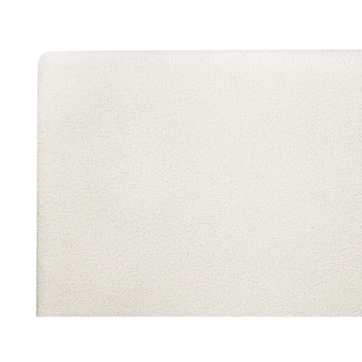 Łóżko z zagłówkiem boucle 180 x 200 cm ciemne drewno ZEN