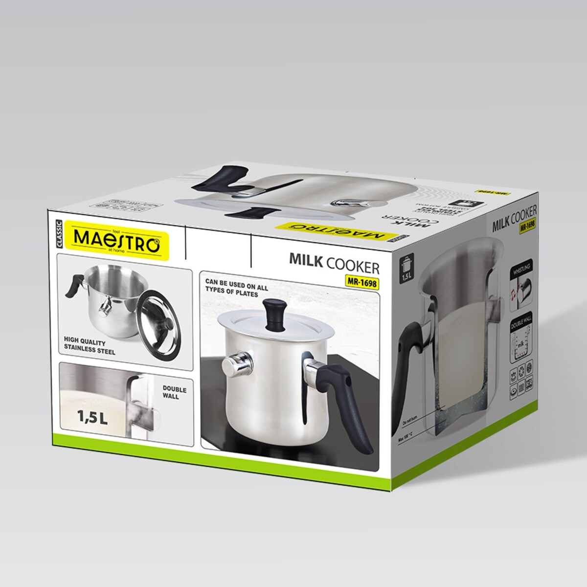 Garnek do gotowania mleka 1.5L MAESTRO