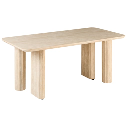 Stół do jadalni BARROY Efekt trawertynu 180 cm 90 cm