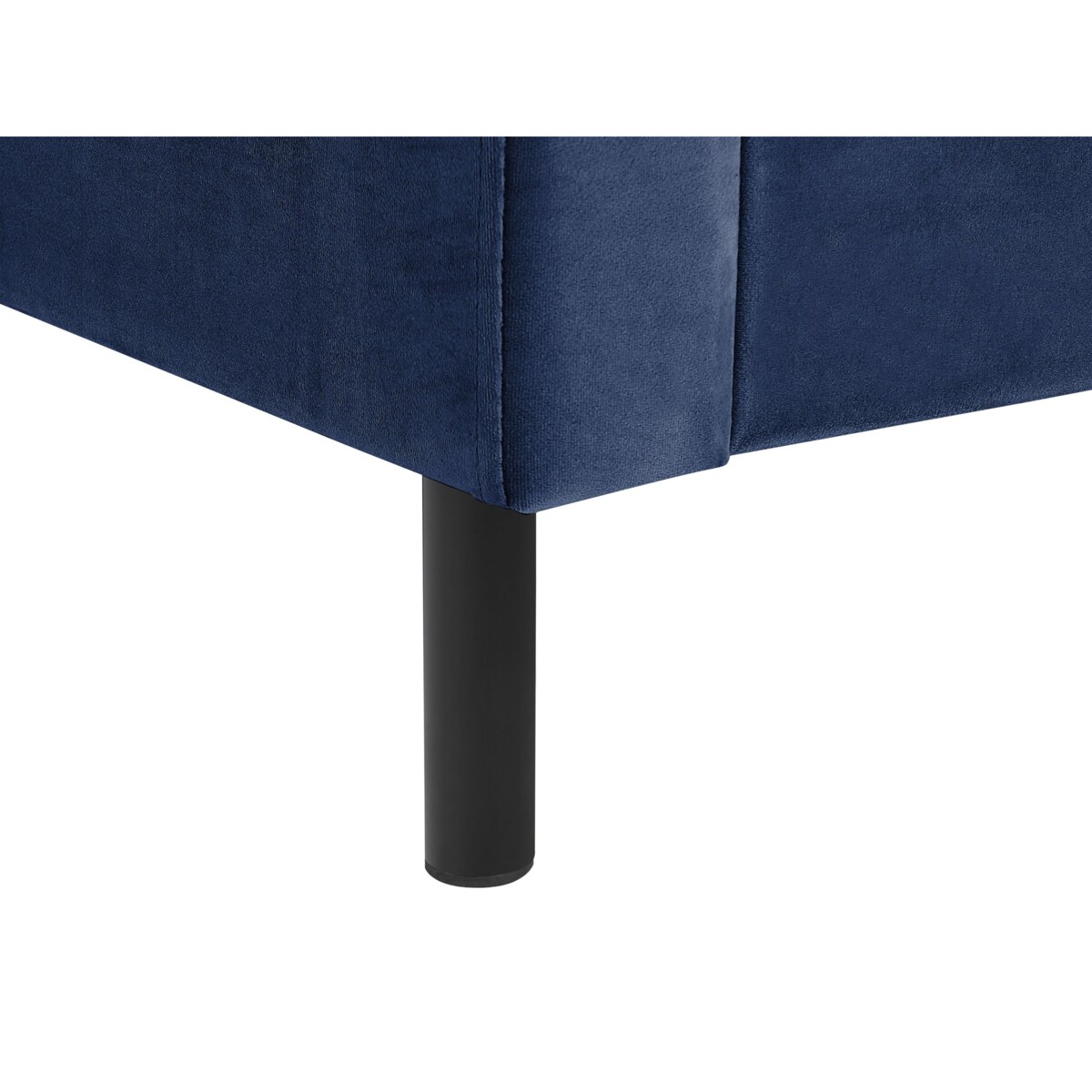 Łóżko Welur VILLETTE 160 x 200 cm Granatowy