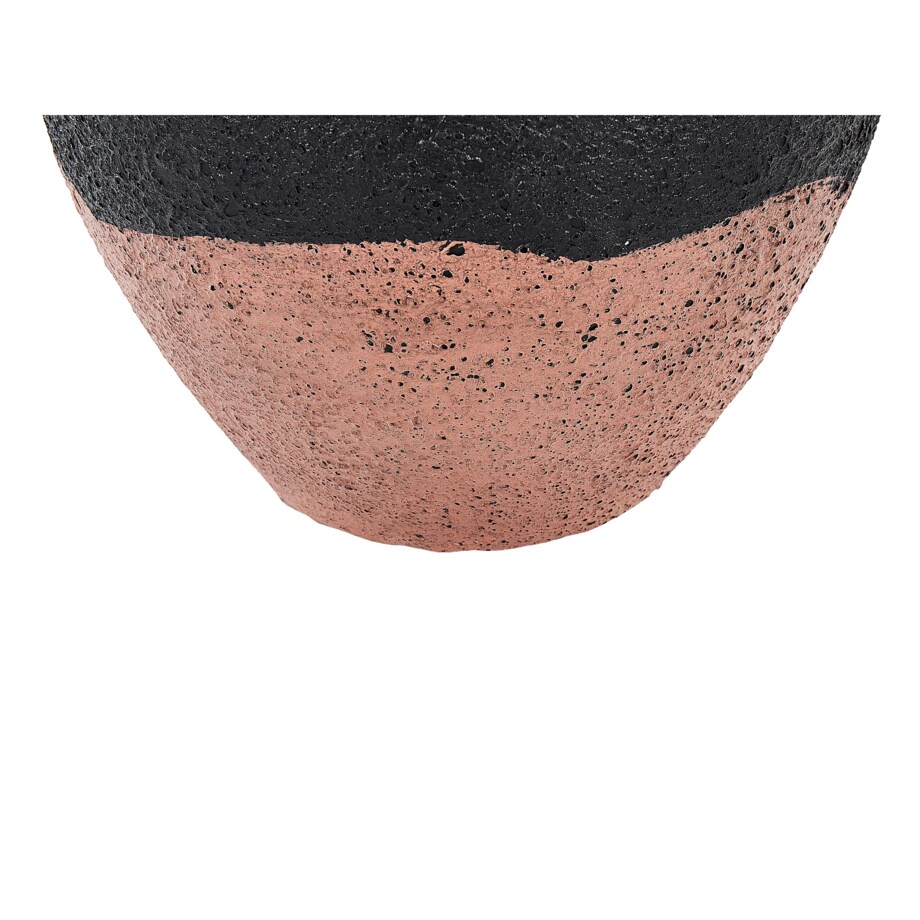 Wazon dekoracyjny z terakoty 31 cm czarno-różowy DAULIS