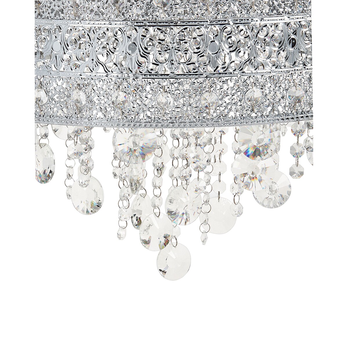 Żyrandol metalowy 6-punktowy srebrny BARBEIRA