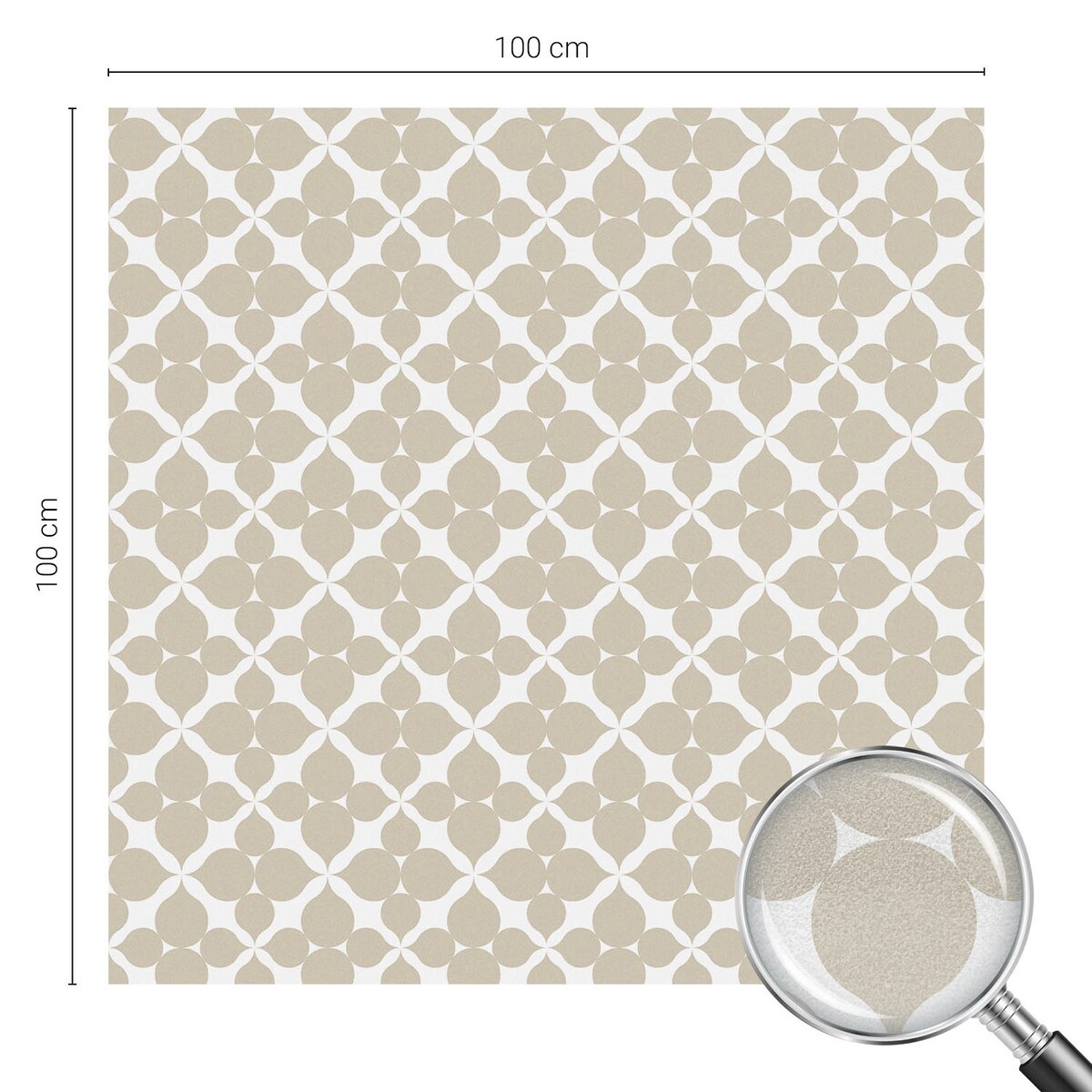 Witraż samoprzylepny chroniący prywatność - Abstrakcyjna harmonia geometria nowoczesna - 100x100 cm