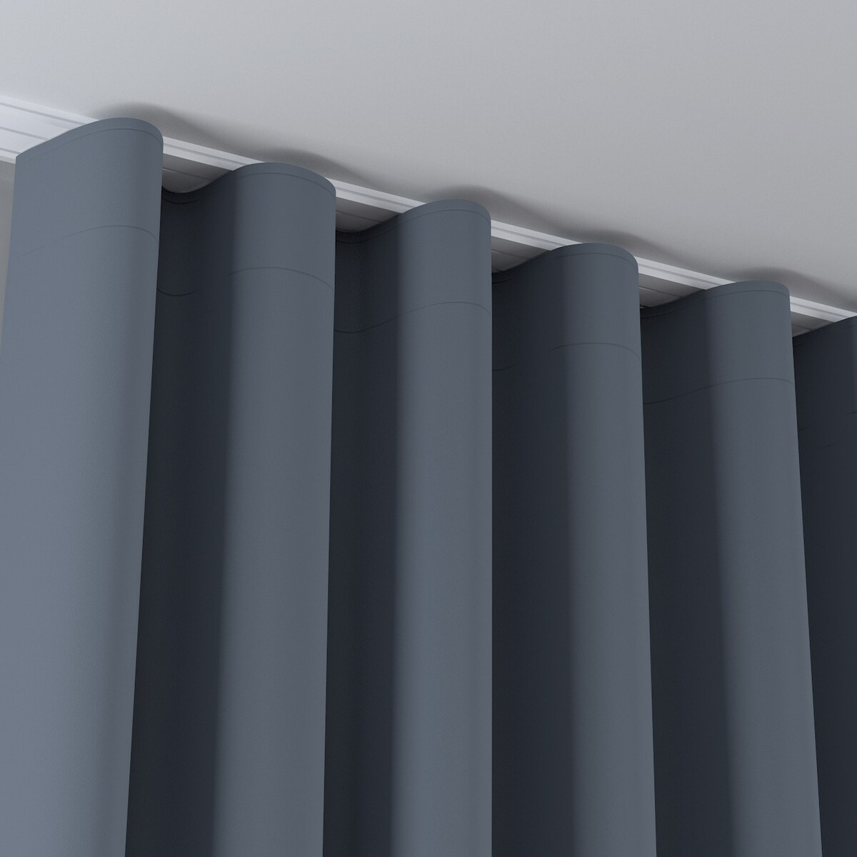 Zasłona na taśmie wave 130x245 grafitowy szary