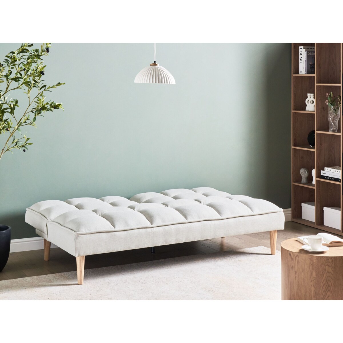 Sofa rozkładana jasnobeżowa SILJAN