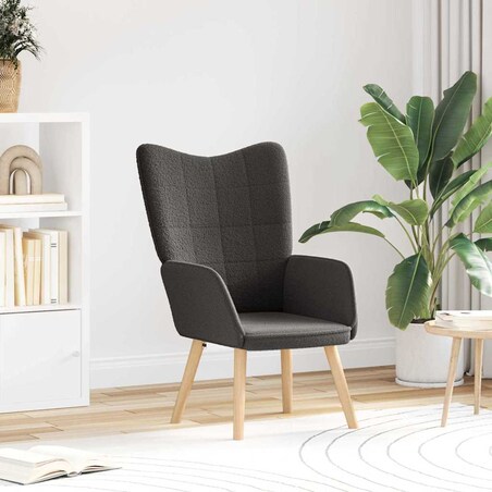 vidaXL Fotel relaksacyjny ciemno szary 62 x 67 x 95.5 cm tkanina