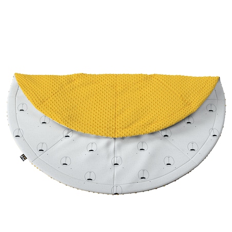 Mata okrągła, ecru-czarny, 130cm, Magic Collection