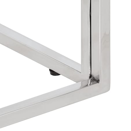 vidaXL Stolik kawowy, srebrny, stal nierdzewna i drewno z podkładów