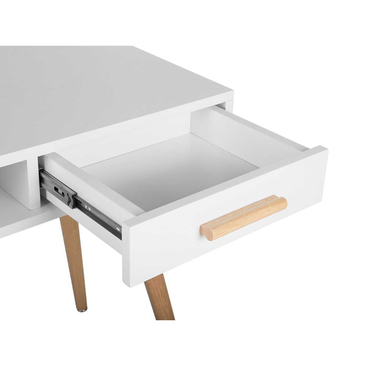 Biurko z szufladami i półką 120 x 45 cm białe FRISCO