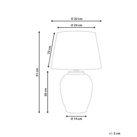 Lampa stołowa SUNJA Porcelana Biały/ niebieski