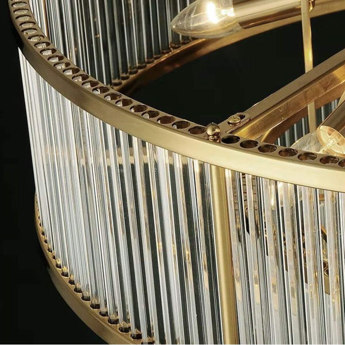 Lampa sufitowa wisząca kryształowa złota 8xE14 APP1562-8CP