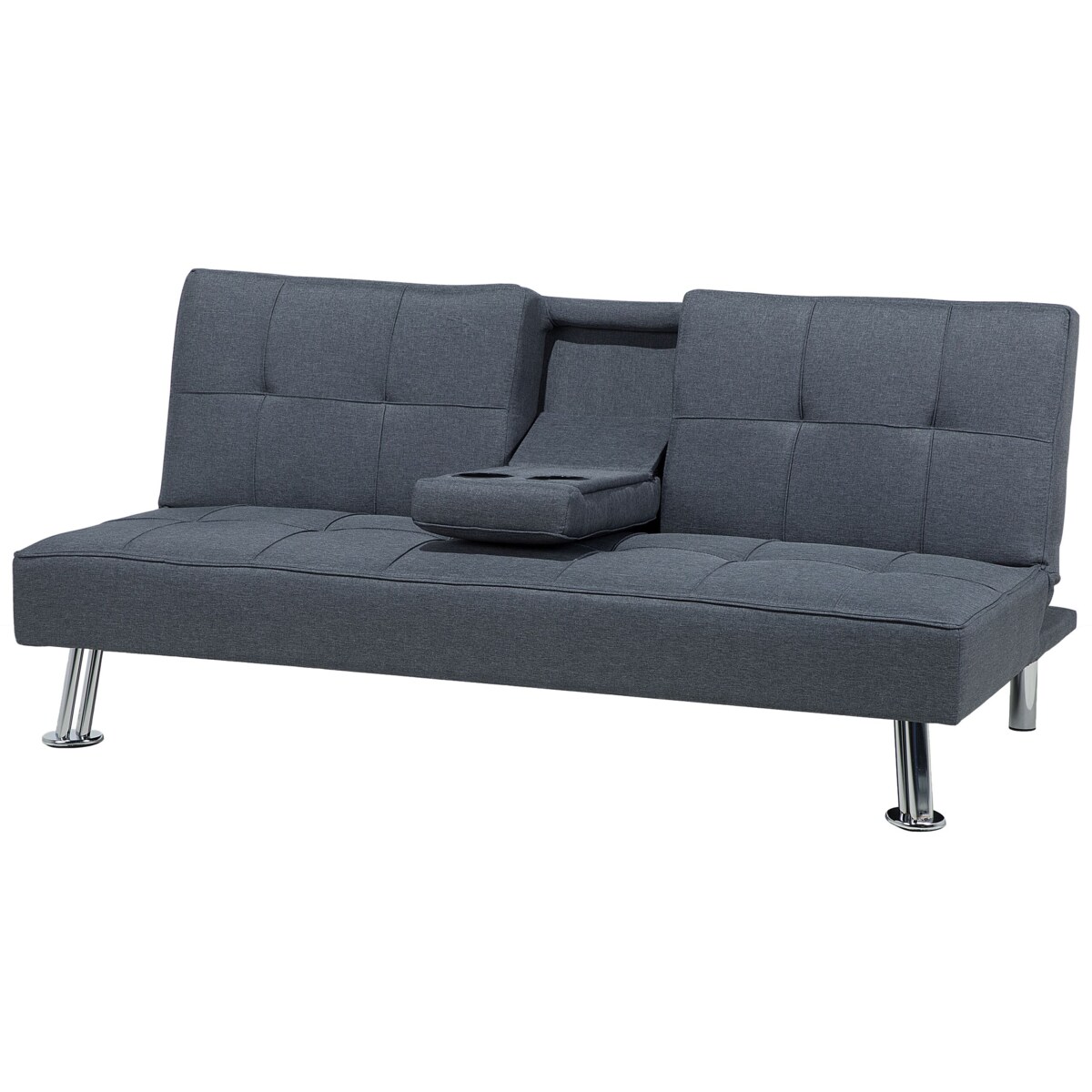 Sofa rozkładana ciemnoszara ROXEN