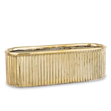 Kwietnik-osłonka 9,5x28,5x9,5 cm złota
