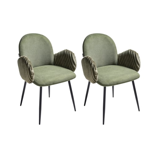 Zestaw 2 krzeseł do jadalni AMITY Zielony