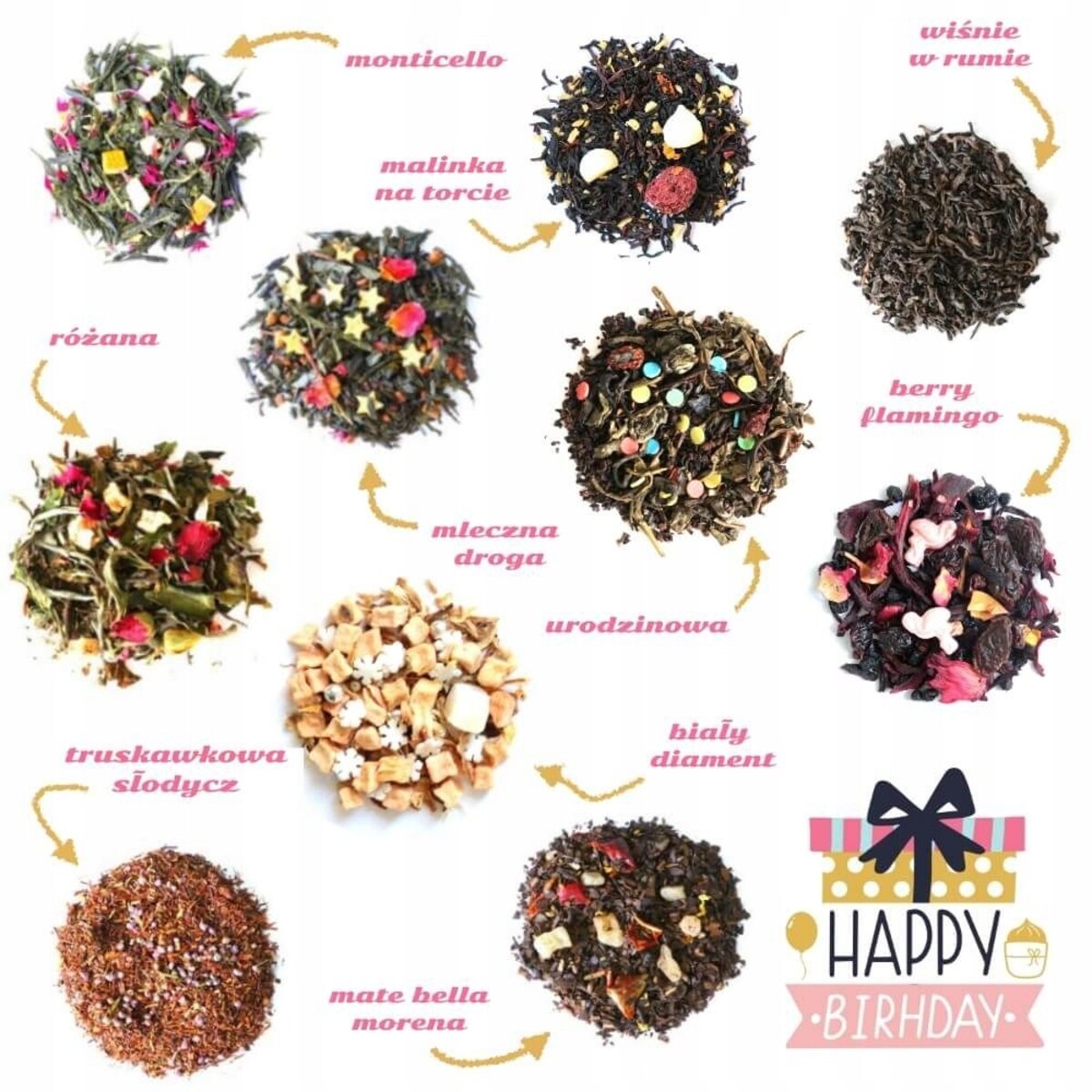 BOX z kawą herbatą zaparzaczem i kubkiem na urodziny 33,5x23x10cm B. DUŻY!