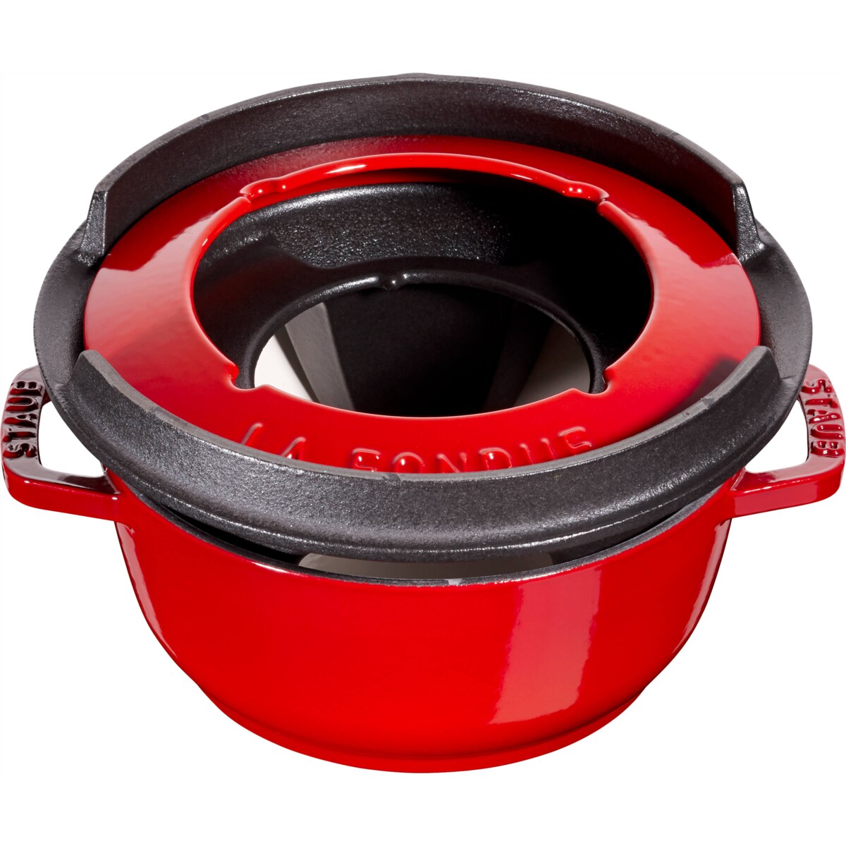 Zestaw do fondue Staub - 16 cm, Czerwony