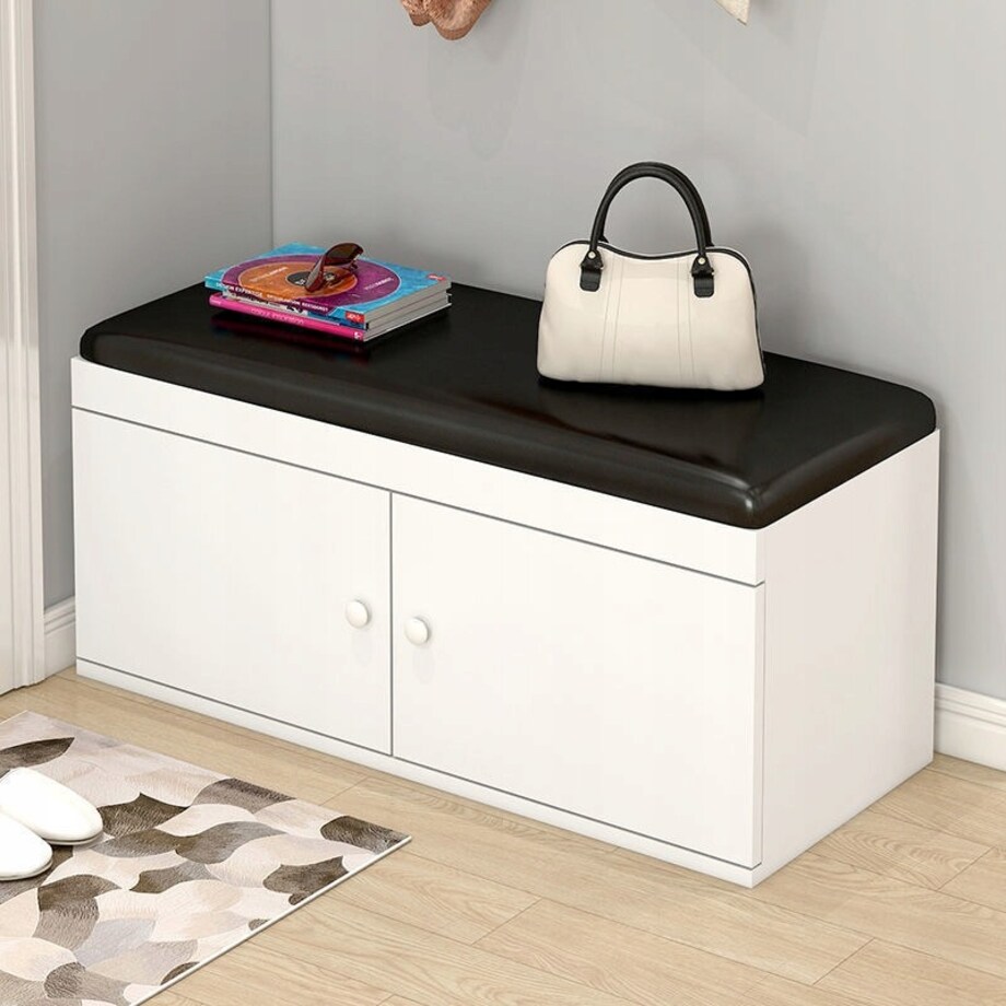 Szafka na buty siedzisko schowek biała ławka nowoczesna pojemna loft