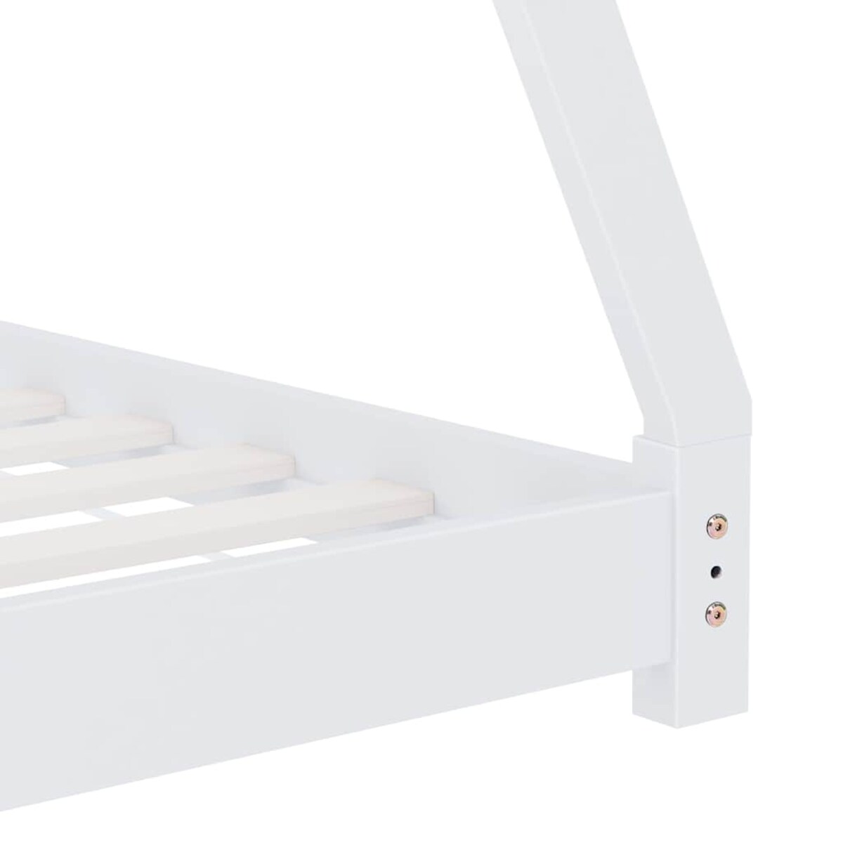 vidaXL Rama łóżka dziecięcego, biała, lite drewno sosnowe, 70 x 140 cm