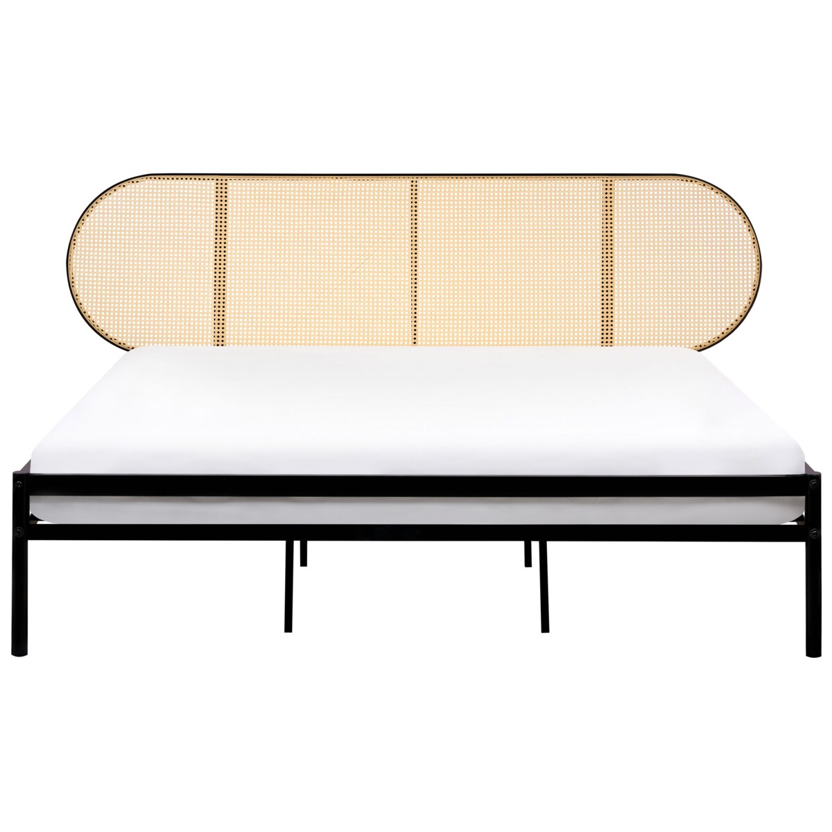 Łóżko Metal BOULIN 180 x 200 cm Czarny