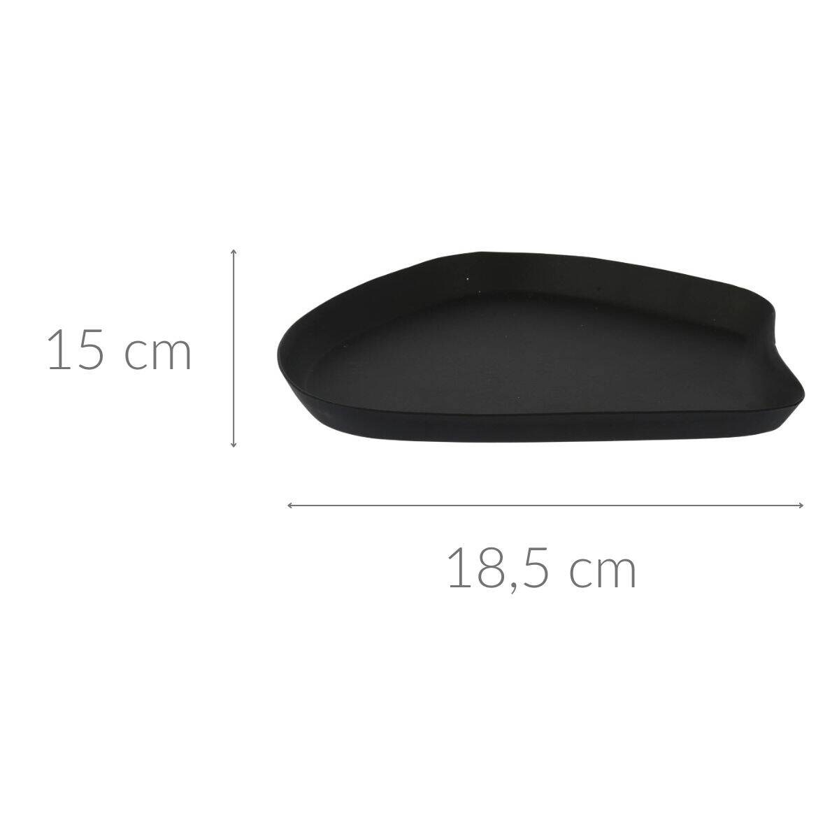 Metalowy talerz dekoracyjny, 18,5 x 15 cm