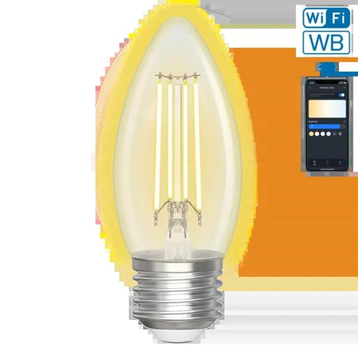 inteligentna żarówka wb a60 c35 wi-fi (przezroczysta)