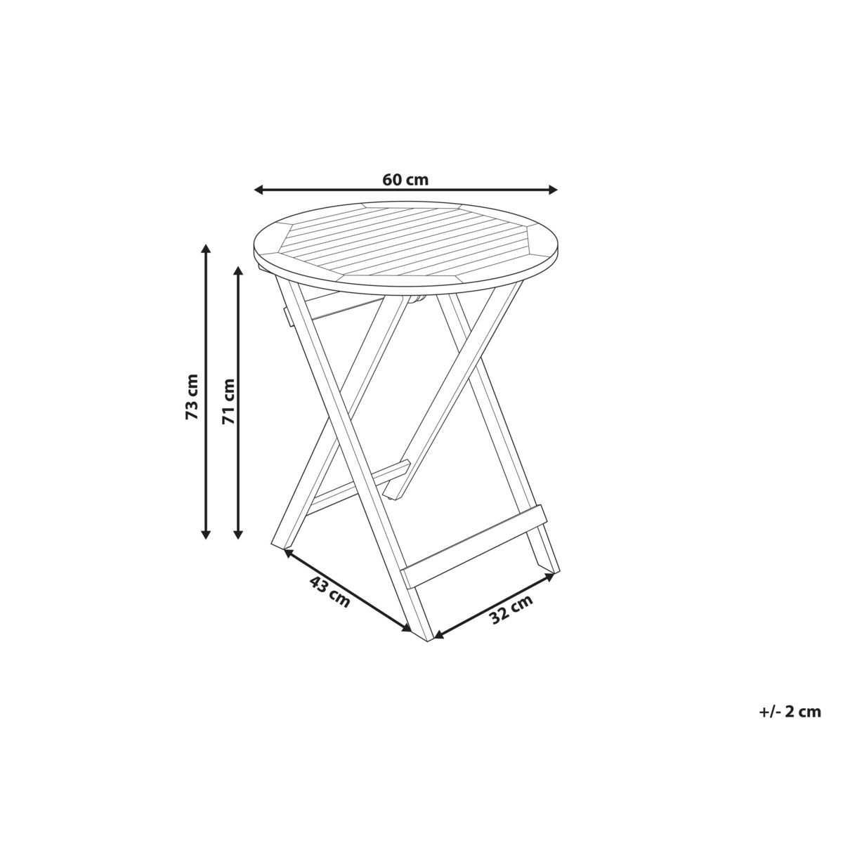 Stół ogrodowy Drewno Jasne drewno PROSSEDI