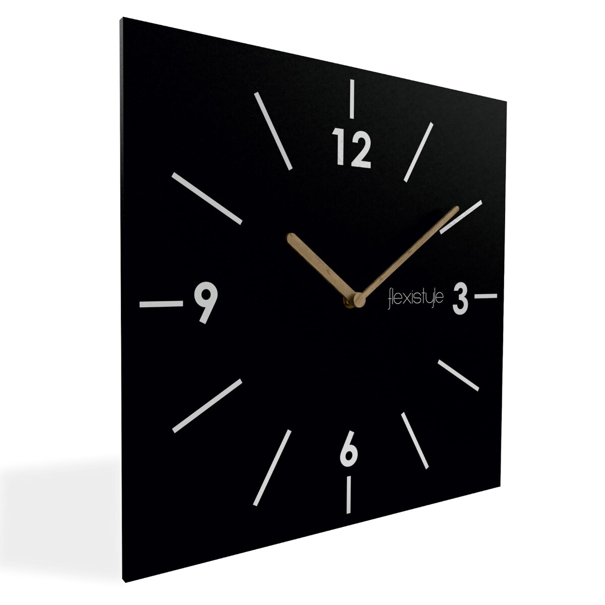 Kwadratowy zegar ścienny Scandic 30cm czarny