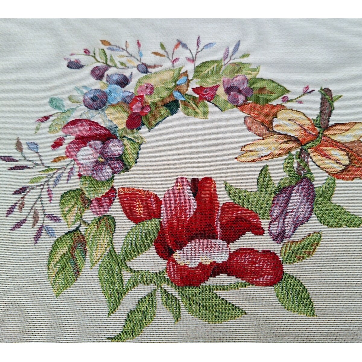 Obrus Wielkanocny 140X180 Cm Na Stół Ozdobny Dekoracyjny Kwiaty