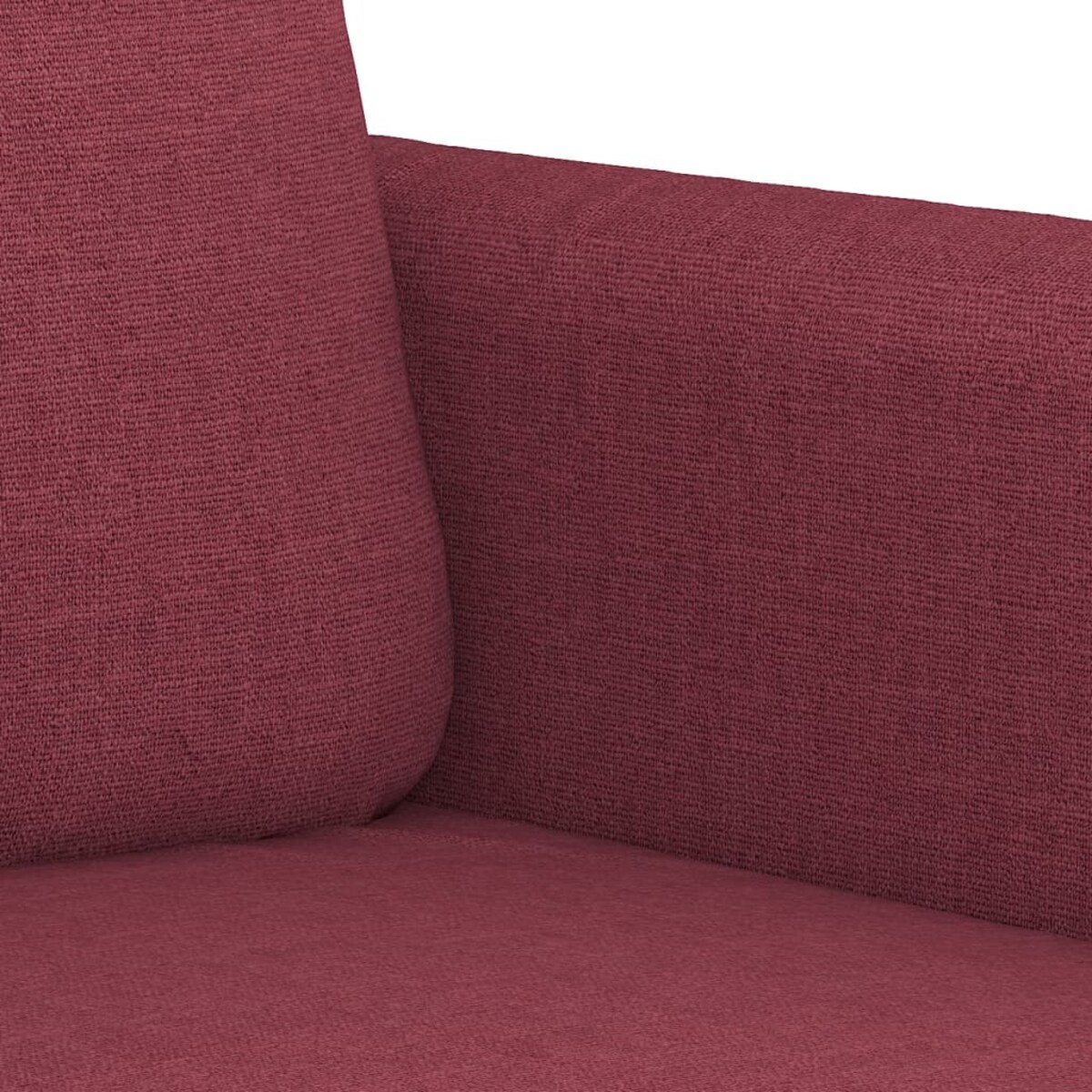 vidaXL Sofa 2-osobowa, winna czerwień, 140 cm, tapicerowana tkaniną