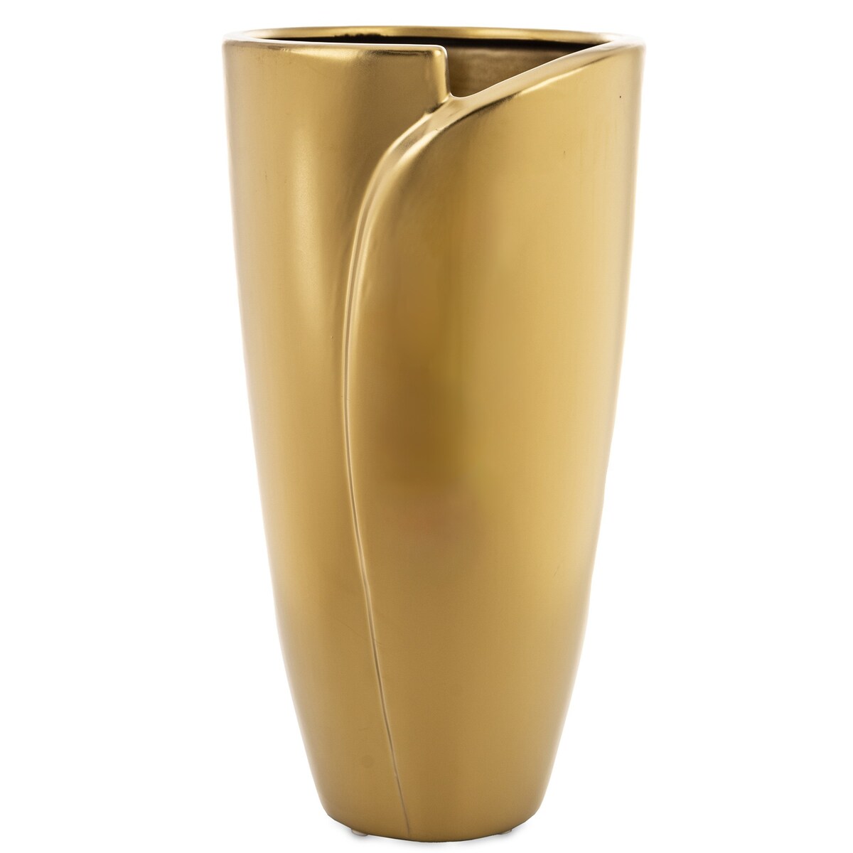 Wazon ceramiczny 36x19x19 cm CONTE złoty