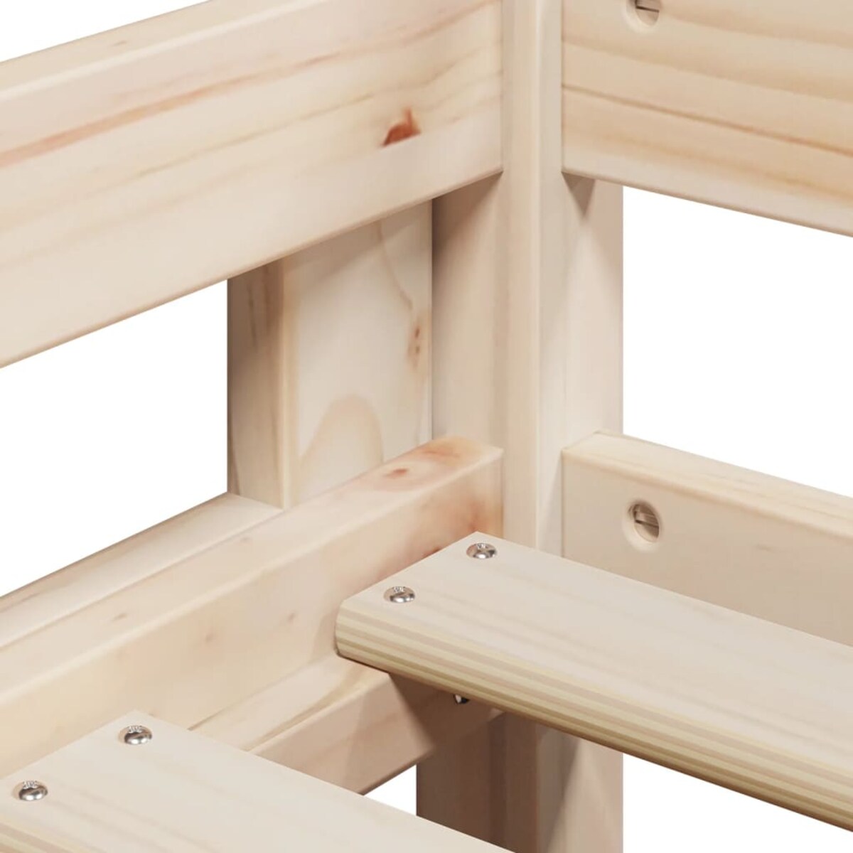 vidaXL Łóżko piętrowe bez materaca, 90x190 cm, lite drewno sosnowe