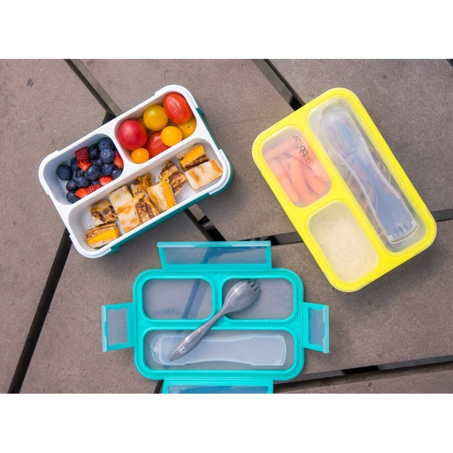 Lunchbox z widelcem Bentö, niebieski, bblüv