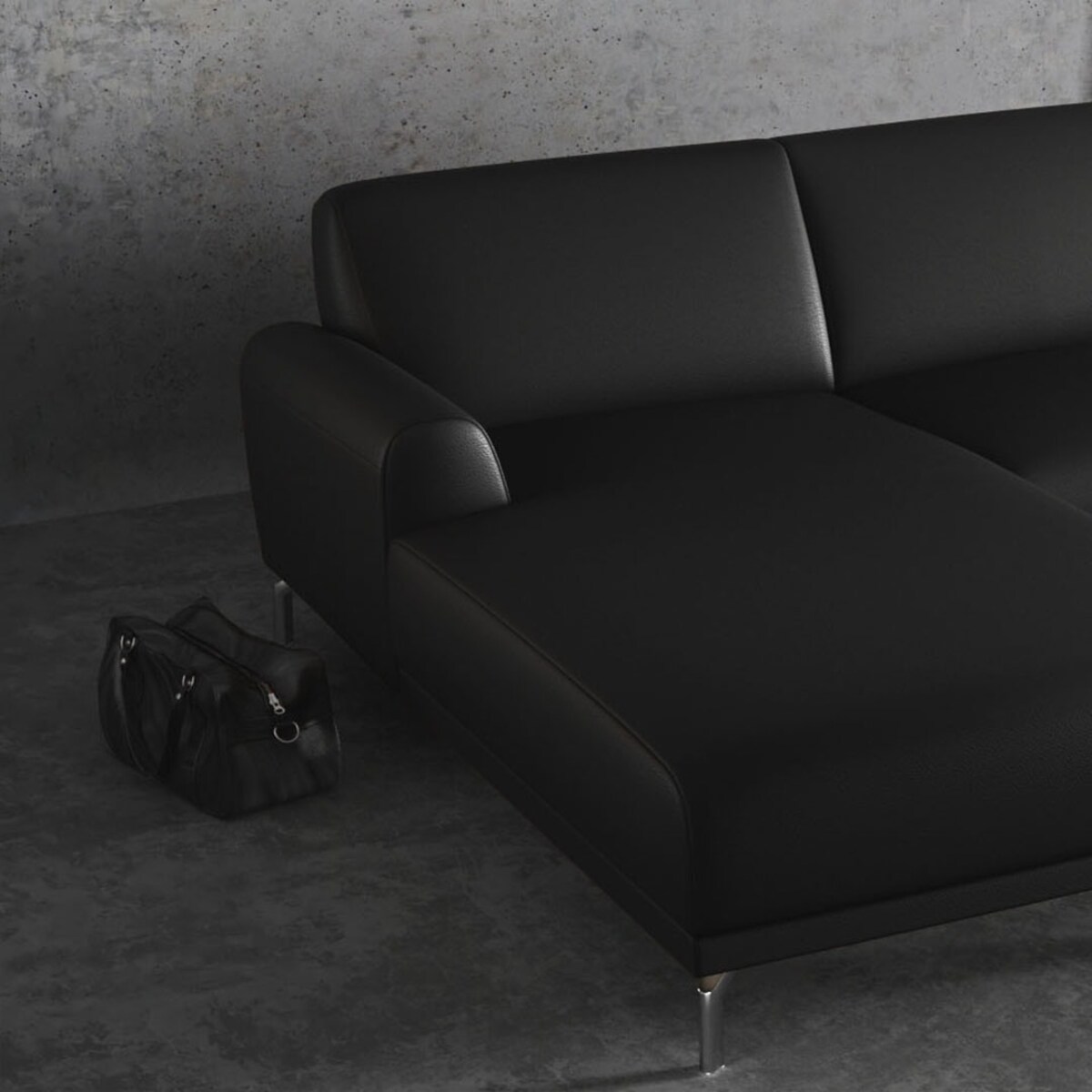 Sofa narożna Puzo ciemnoszara