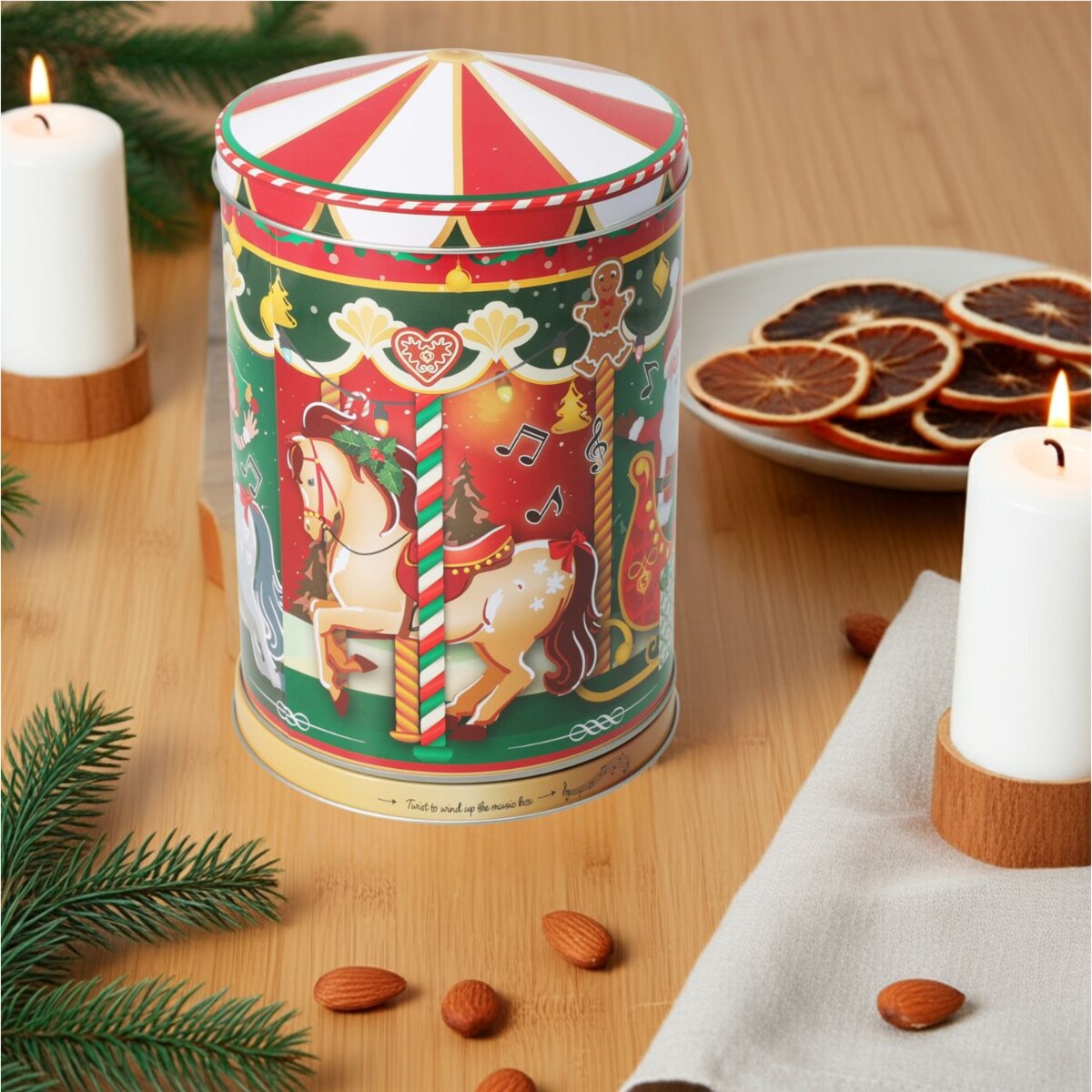 Puszka na ciastka STELLARI karuzela w parku, Ø 13,2 cm