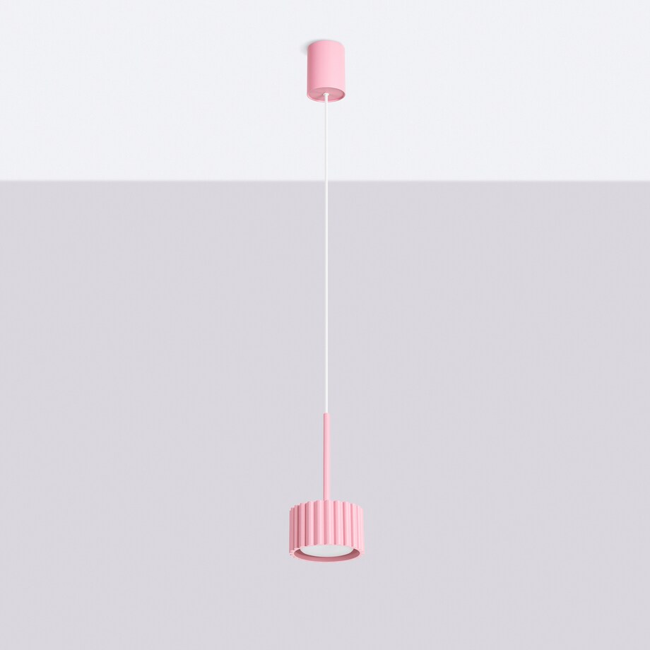 Lampa wisząca AURA 1 różowa Gx53