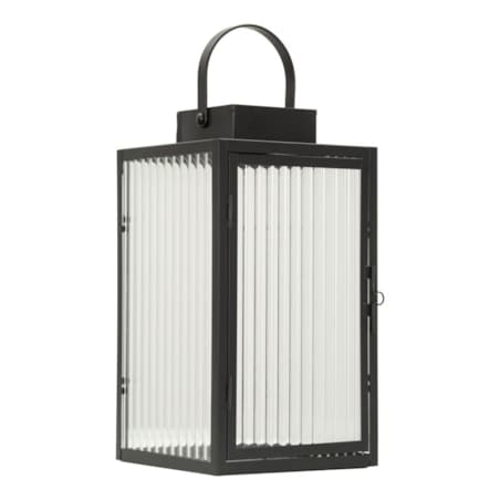 Lampion dekoracyjny Simply, kolor czarny, metal i szkło, 15,5 x 15,5 x 28,5 cm, styl nowoczesny, dekoracja do salonu, Mauro Ferretti