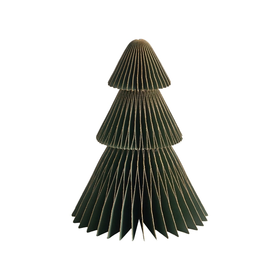 Zestaw 5 dekoracji świątecznych VORMA Choinka 14/20/20/25 cm Beżowy/zielony