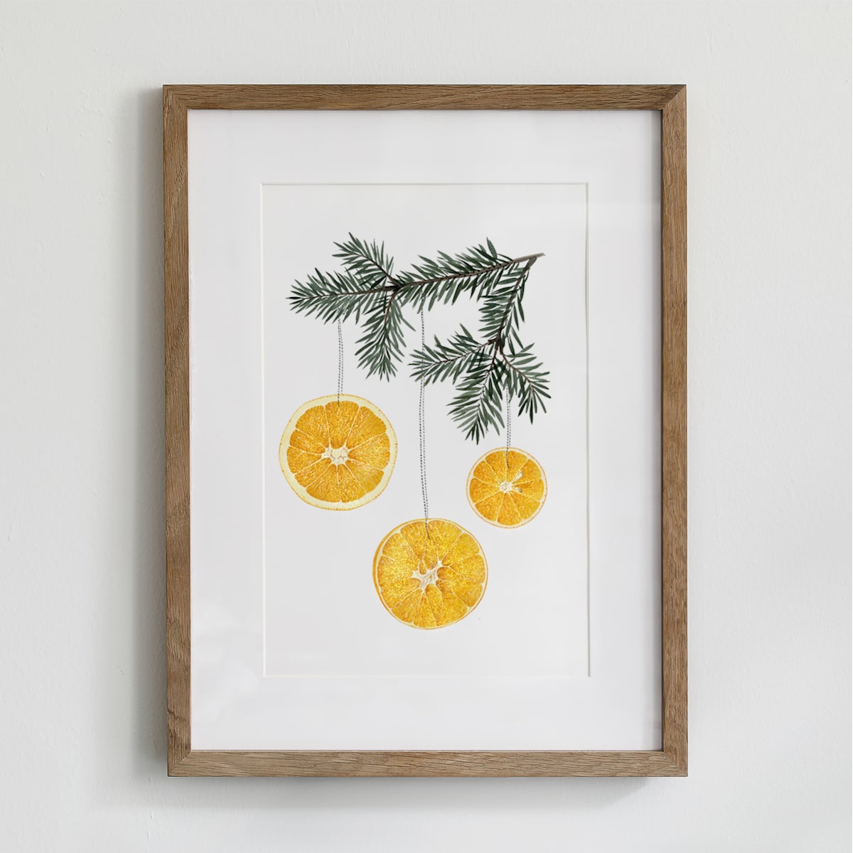 Plakat Pomarańcza z gałązką 21x30cm