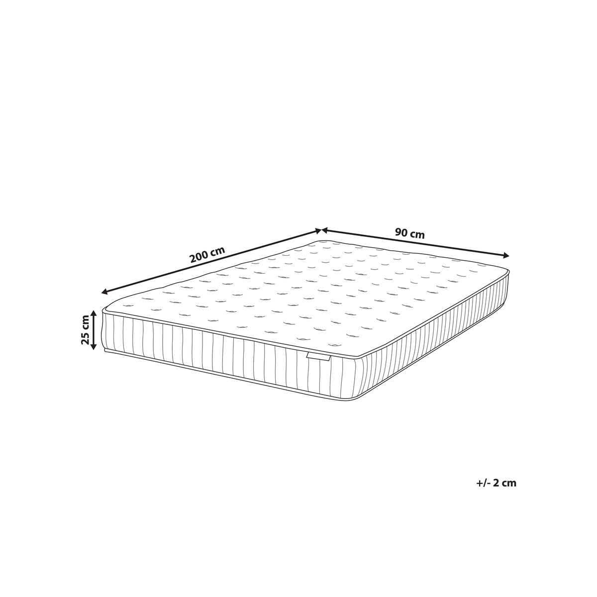 Materac kieszeniowy z żelem i pianką termoelastyczną COOL HYBRID 7 PRO H3/4 twardy 90 x 200 cm
