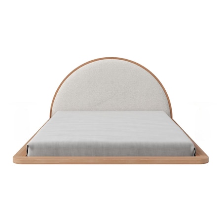 Łóżko lewitujące drewniane bukowe Visby MOMOKO / 180x200 cm, kolor naturalny