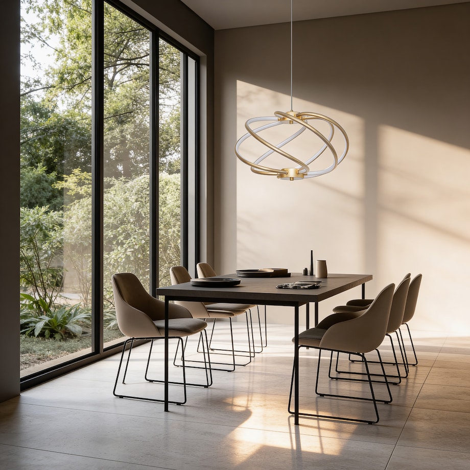 Lampa wisząca Light Prestige Kandor złoty LED CCT 3000K/4000K/6000K (regulowana) 1 szt.