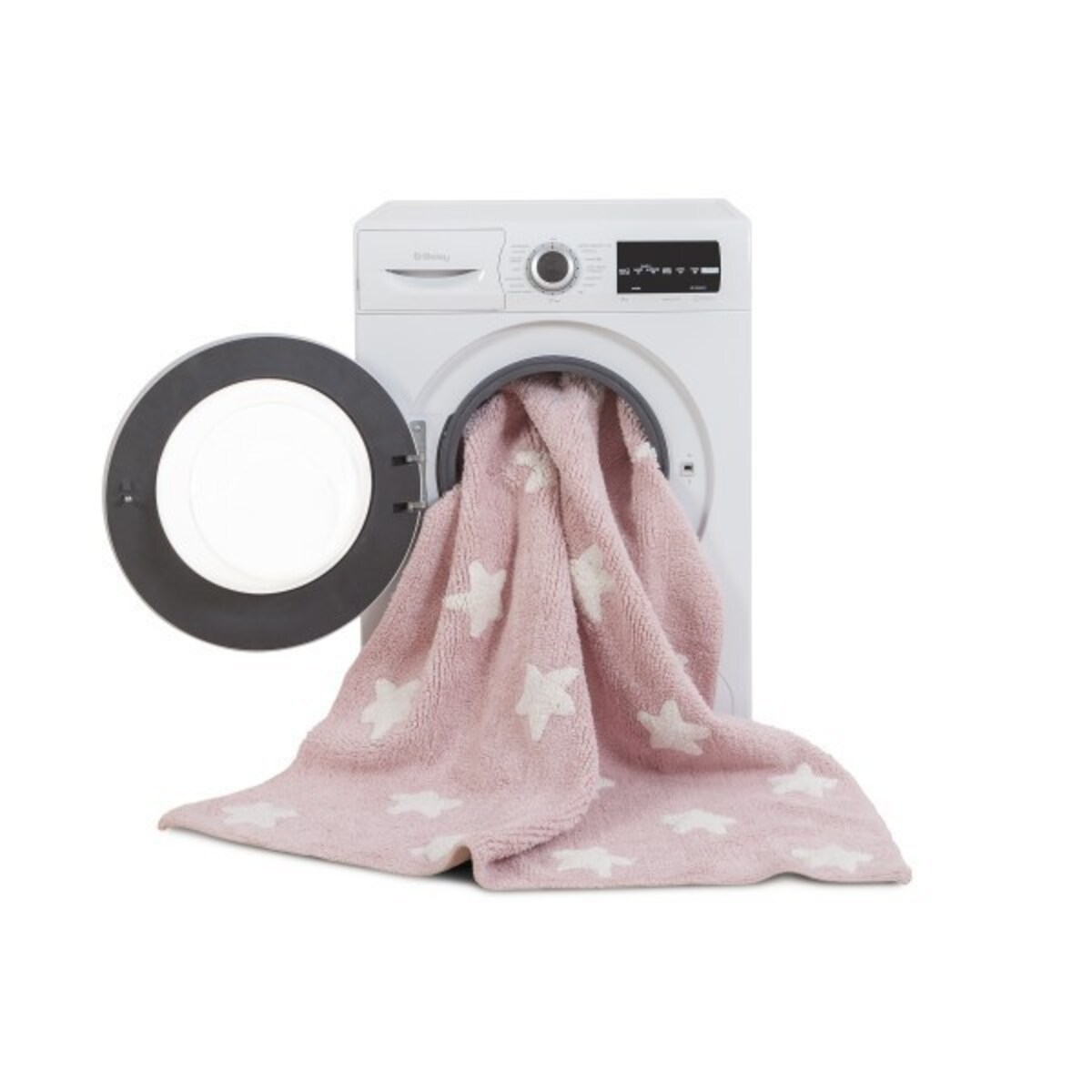 Dywan Bawełniany Pink Stars White 120x160 cm Lorena Canals