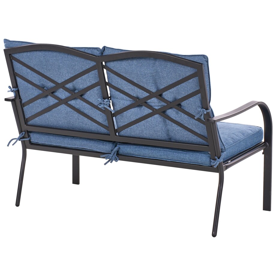 Zestaw ogrodowy dla 4 osób MESTRINO Metal Niebieski