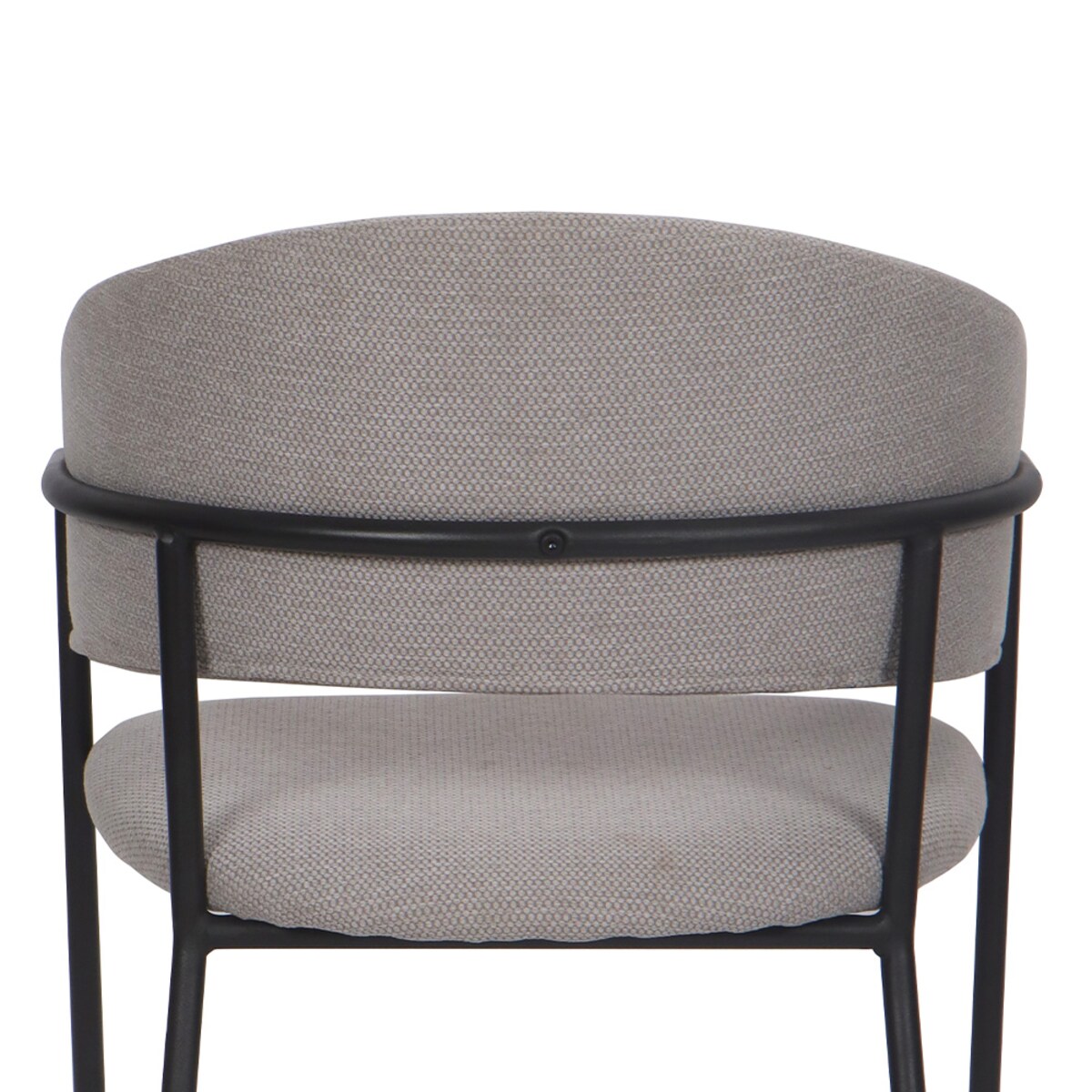 Krzesło tapicerowane glamour szenilowe OVO jasnoszare