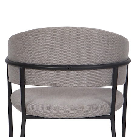 Krzesło tapicerowane glamour szenilowe OVO jasnoszare